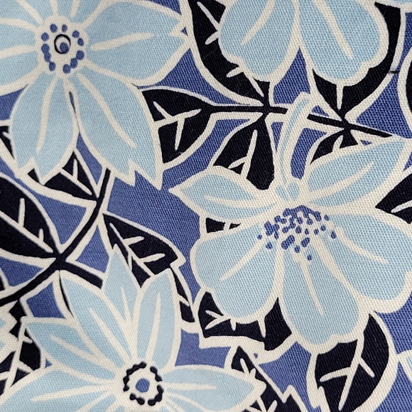 Briggs Blue Floral Straight Back Slit Skirt Size 12 - Picture 2 of 6